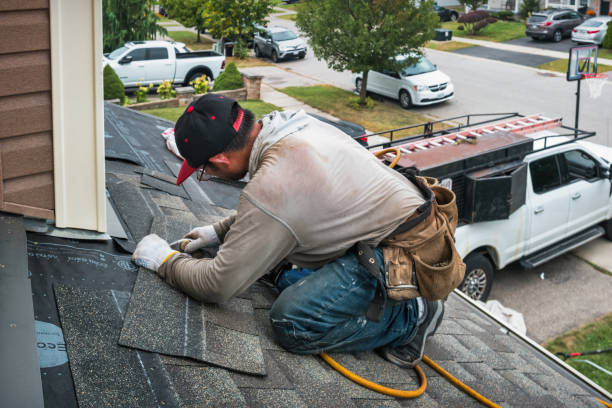 Professional Roofing technician working in Athens, PA